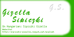 gizella sipiczki business card